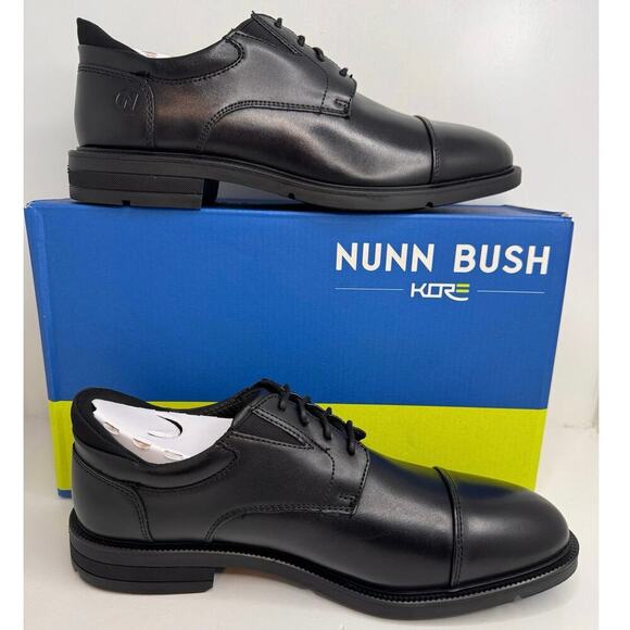 Nunn Bush Kore Icon CT OX Men’s Black Leather Shoes – Brand New SIZE 9 main image 12